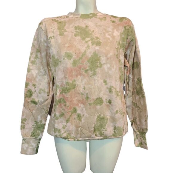 AFRM Blush Olive Tie Dye Sweatshirt Size XS - Picture 1 of 4